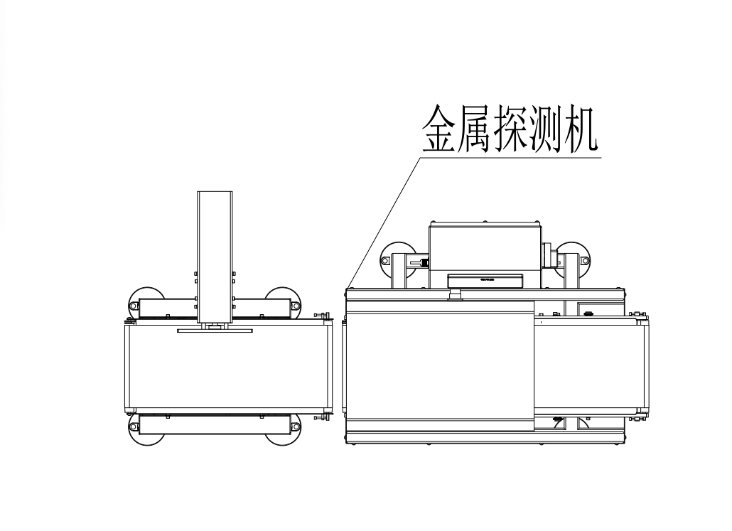 金属探测机CAD平面图