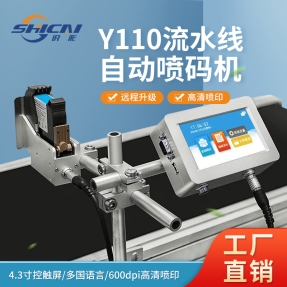 识彩Y110全自动在线式喷码机 传送带分页机喷包装日期批号 打码机