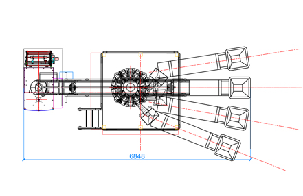 全自动多种物料提升机+组合称+碗式提升机+翻领机