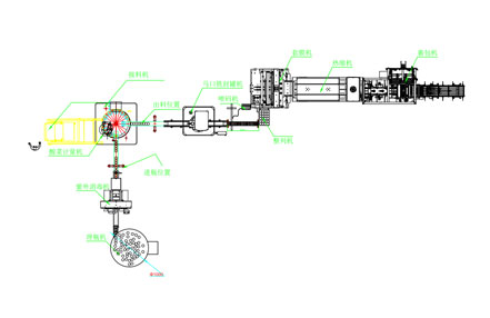 全自动酸菜灌装生产线示意图CAD平面图
