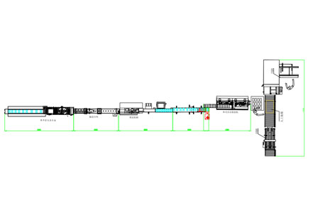 避孕套包装生产线，装盒开箱装箱封箱生产线示意图 CAD平面图